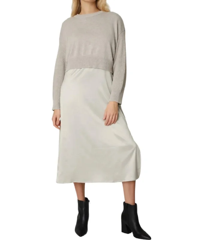Willow Midi Sweater Dress In Heather Grey Pewter Wool Sweater Cotton Sweater Cashmere Sweater Willow Midi Sweater Dress In Heather Grey Pewter Wool Sweater Cotton Sweater Cashmere Sweater