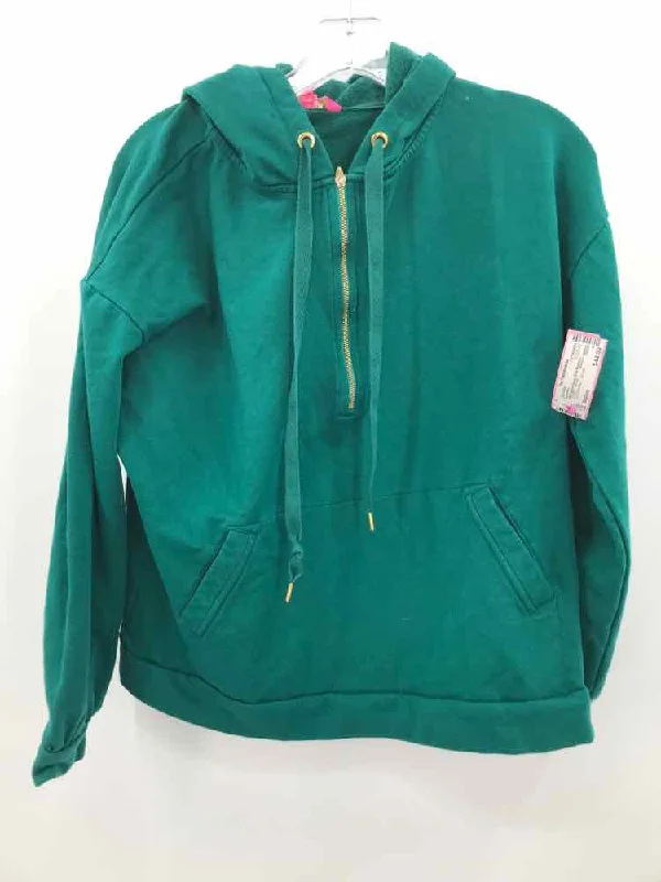 Pre-Owned Lilly Pulitzer Green Size Medium Sweatshirt Hoodie with Ribbed Hem Stretchable Secure Pre-Owned Lilly Pulitzer Green Size Medium Sweatshirt Hoodie with Ribbed Hem Stretchable Secure