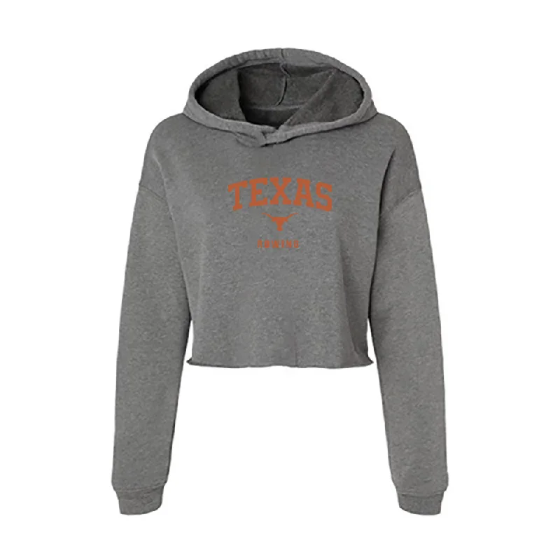 Texas - NCAA Women's Rowing : Grace Edgar - Women's Crop Fleece Hoodie Hoodie with Batwing Sleeves Loose Dramatic Texas - NCAA Women's Rowing : Grace Edgar - Women's Crop Fleece Hoodie Hoodie with Batwing Sleeves Loose Dramatic