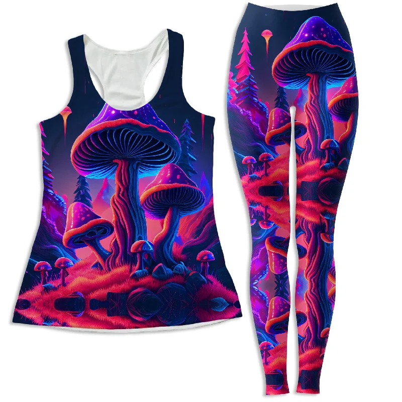 Shroom Trip Women's Tank and Leggings Combo low neck tank