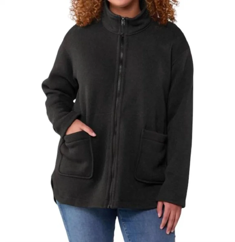 Women's Better Sweater Oversized Coat In Black Modern Contemporary Chic