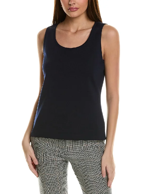 St. John Milano Wool-Blend Tank crew neck tank