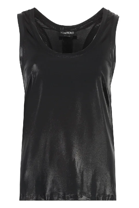 Tom Ford Womens Tank Top In Black glitter tank top