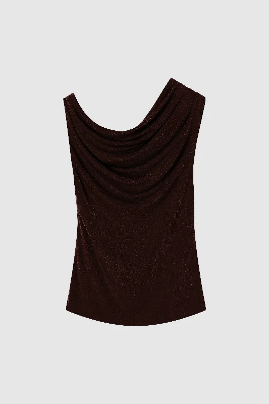 Alyssa Jersey Twist Top Royal Blue Jersey Shirt