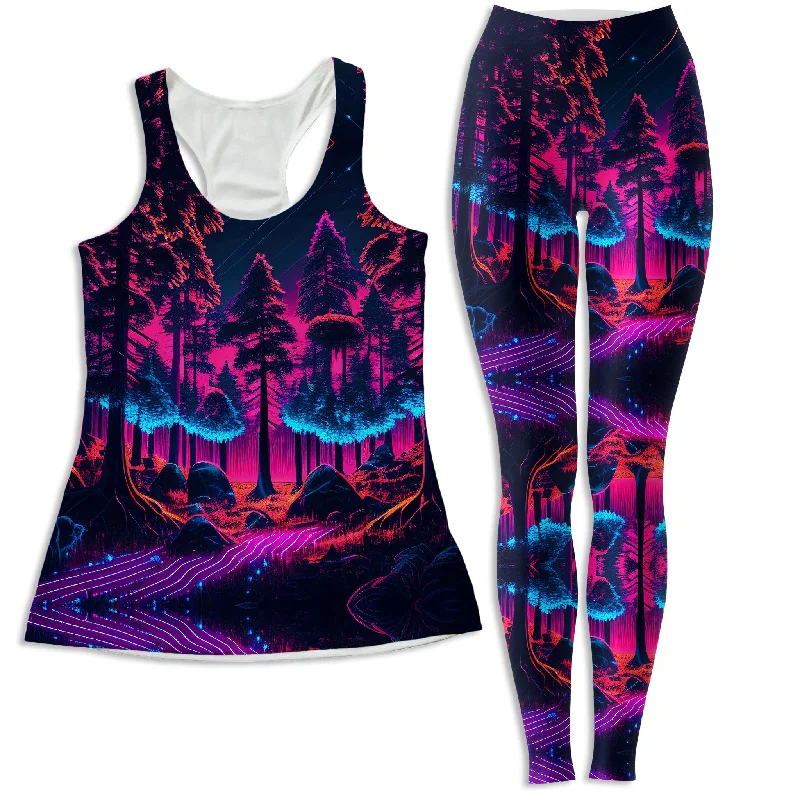 Neon Forest Women's Tank and Leggings Combo bronze tank top