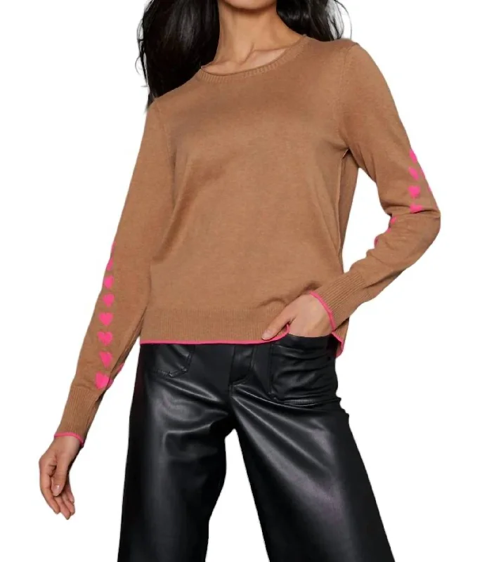 Love Notes Sweater In Rye Spandex Rayon Corduroy