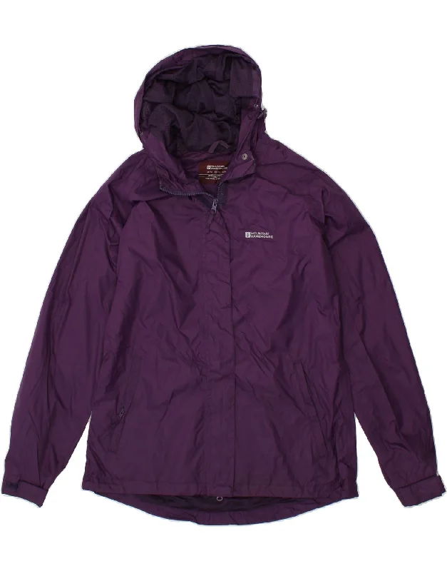MOUNTAIN WAREHOUSE Womens Hooded Rain Jacket UK 12 Medium Purple Faux Fur Fabric Real Fur Fabric Shearling Fabric MOUNTAIN WAREHOUSE Womens Hooded Rain Jacket UK 12 Medium Purple Faux Fur Fabric Real Fur Fabric Shearling Fabric