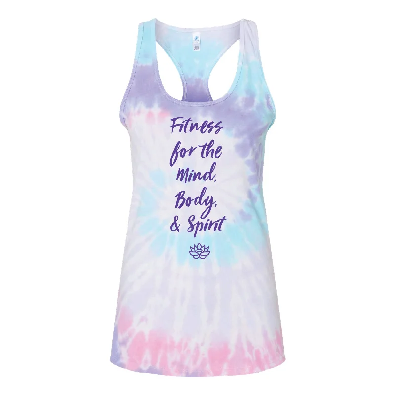 Women's Fitness For The Mind Tie-Dye Tank - Unicorn breathable tank top