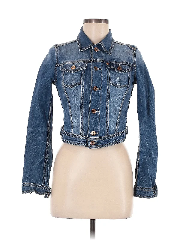 Denim Jacket Welt Pockets Slit Pockets Flap Pockets