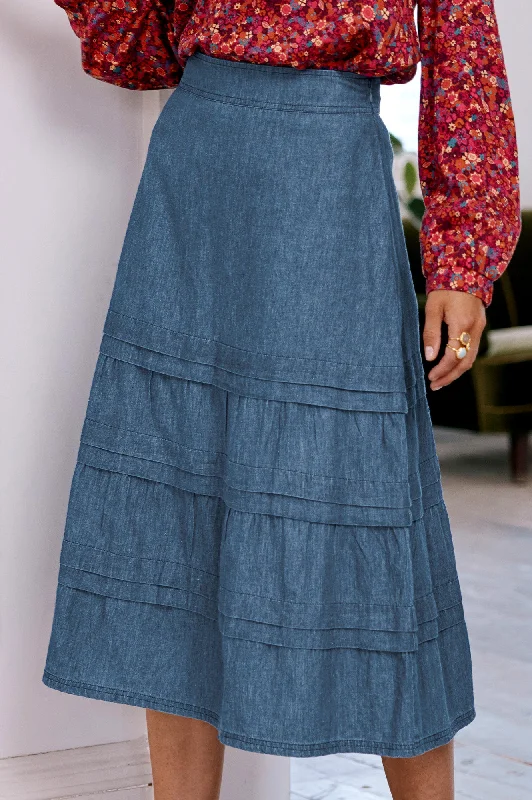 Penelope Denim Skirt | Mid Vintage denim skirt trendy