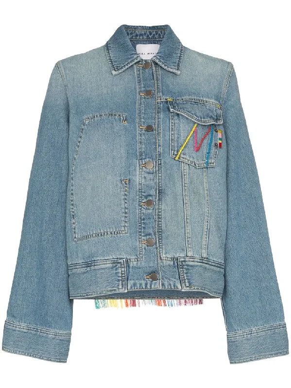 oversized tasselled cotton blend denim jacket Appliqued Jacket Beaded Jacket Sequined Jacket oversized tasselled cotton blend denim jacket Appliqued Jacket Beaded Jacket Sequined Jacket