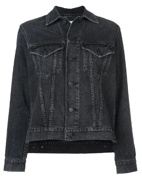 Crista denim jacket One-Shoulder Jacket Off-the-Shoulder Jacket Asymmetrical Jacket