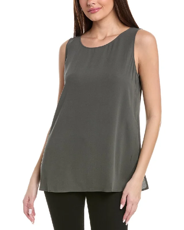 Eileen Fisher Silk Tunic Tank sheer tank top