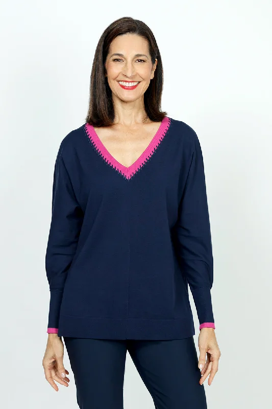 Lolo Luxe Whipstitch Sweater Oversized Loose Flowy