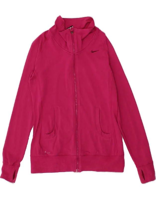 NIKE Womens Dri Fit Tracksuit Top Jacket UK 12 Medium Pink Cotton Fitted Jacket Loose Jacket Oversized Jacket NIKE Womens Dri Fit Tracksuit Top Jacket UK 12 Medium Pink Cotton Fitted Jacket Loose Jacket Oversized Jacket