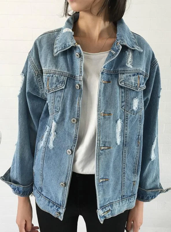 COAT DENIM JACKET WOMEN WINTER DENIM JACKET Embroidered Jacket Appliqued Jacket Beaded Jacket