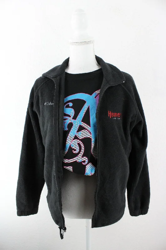 Vintage Black Colombia Jacket (M) Snapped Jacket Toggled Jacket Drawstring Jacket