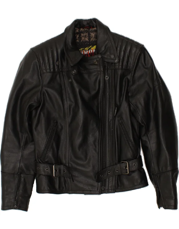 BANDITS BY M.Q.P Womens Chrome Biker Jacket EU 38 Medium Black Leather Lace Jacket Ribbed Jacket Sequined Jacket BANDITS BY M.Q.P Womens Chrome Biker Jacket EU 38 Medium Black Leather Lace Jacket Ribbed Jacket Sequined Jacket