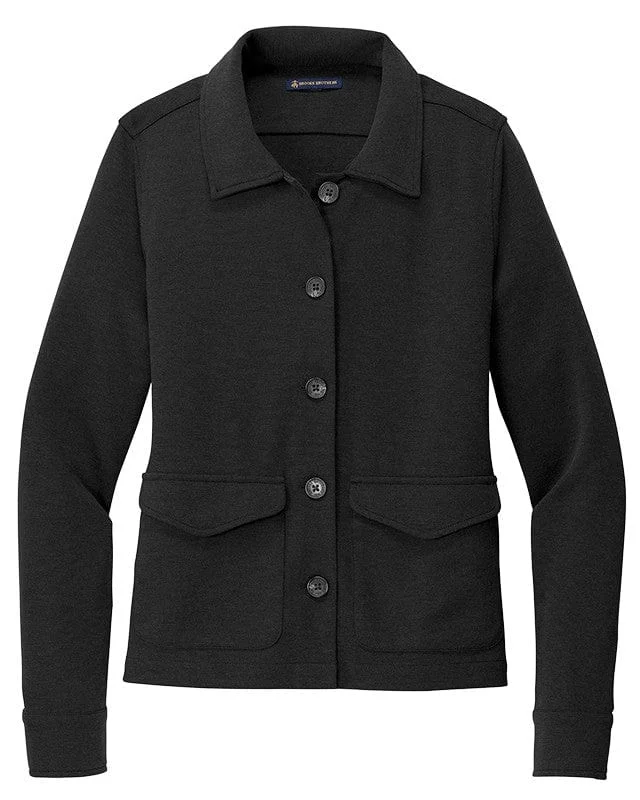Brooks Brothers - Women's Mid-Layer Stretch Button Jacket Cotton Fabric Linen Fabric Terry Fabric Brooks Brothers - Women's Mid-Layer Stretch Button Jacket Cotton Fabric Linen Fabric Terry Fabric