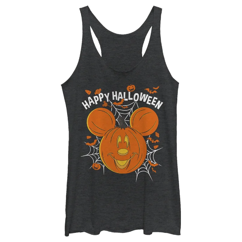 Women's Mickey & Friends Halloween Mouse-O'-Lantern Racerback Tank Top chic tank top Women's Mickey & Friends Halloween Mouse-O'-Lantern Racerback Tank Top chic tank top