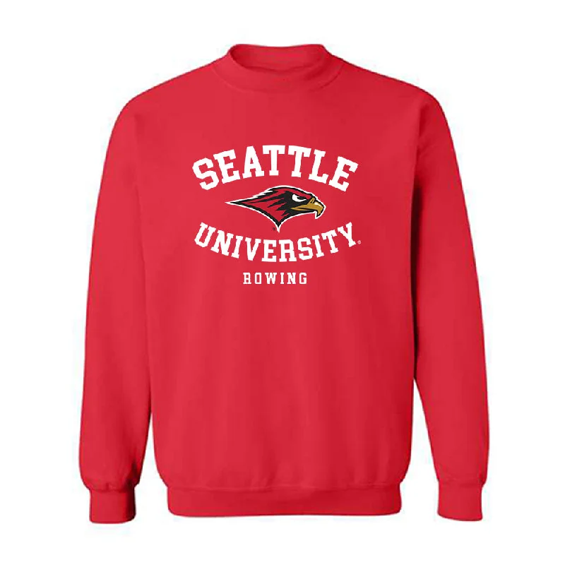 Seattle - NCAA Women's Rowing : Mary O'Malley - Classic Shersey Crewneck Sweatshirt Hoodie with Rolled Sleeves Casual Relaxed Seattle - NCAA Women's Rowing : Mary O'Malley - Classic Shersey Crewneck Sweatshirt Hoodie with Rolled Sleeves Casual Relaxed