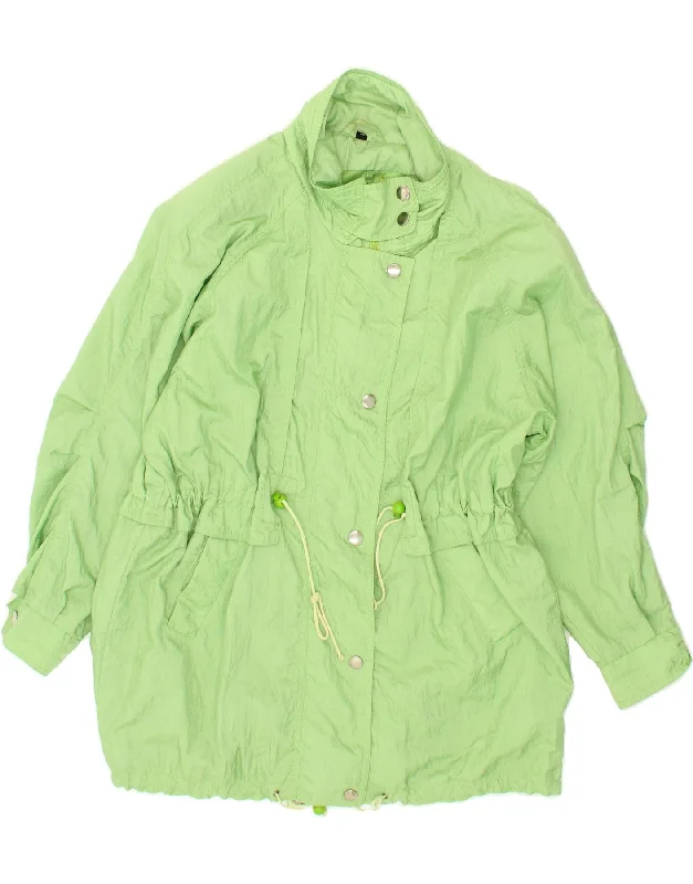 VINTAGE Womens Rain Jacket EU 46 XL Green Appliqued Jacket Beaded Jacket Sequined Jacket VINTAGE Womens Rain Jacket EU 46 XL Green Appliqued Jacket Beaded Jacket Sequined Jacket