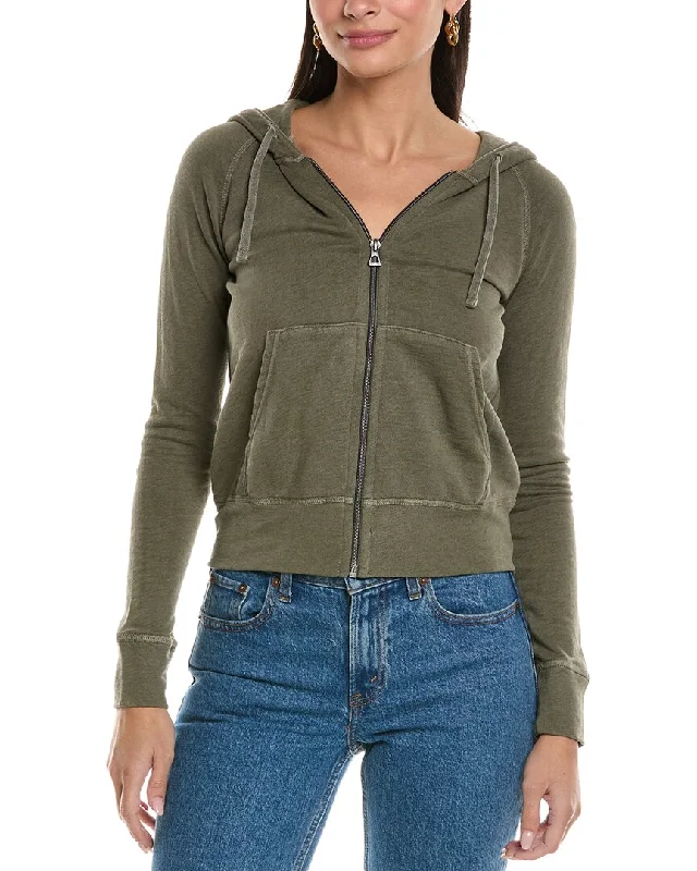 James Perse Classic Hoodie Hoodie with Snap Buttons Easy Quick