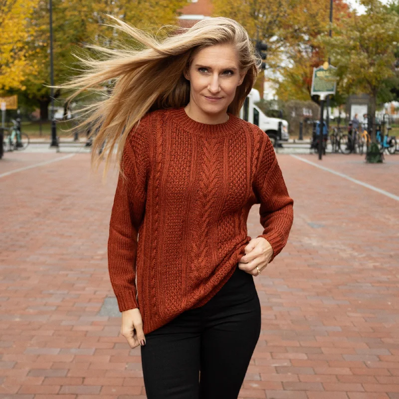 The Danielle Sweater - Clay Bright Pastel Dark