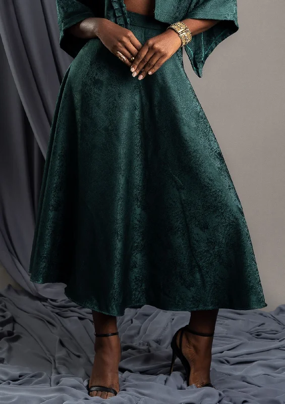 Aya Morrison Nyarkoa Circle Skirt with a back zipper wool skirt breathable