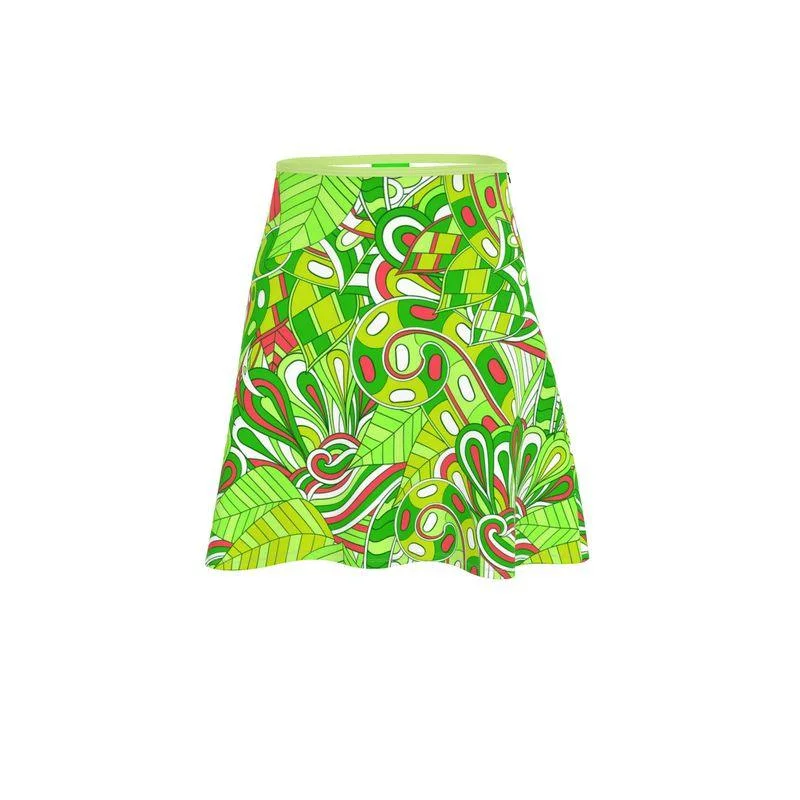 Midori Knee Length Skater Skirt chiffon skirt flowing