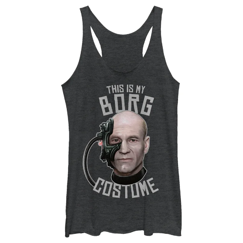 Women's Star Trek: The Next Generation This is My Borg Costume Racerback Tank Top print tank top Women's Star Trek: The Next Generation This is My Borg Costume Racerback Tank Top print tank top
