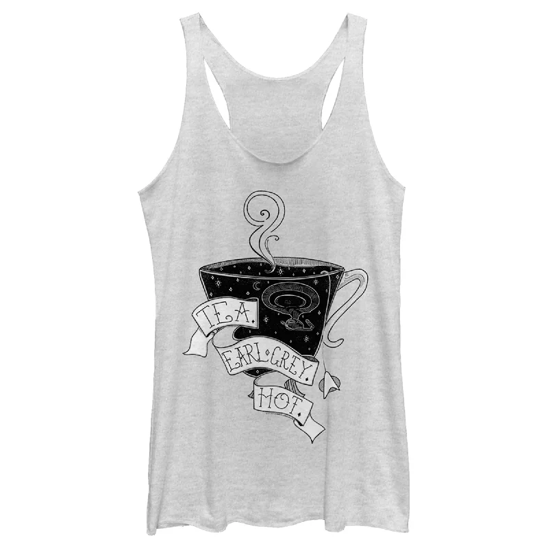 Women's Star Trek: The Next Generation Captain Picard Cup Of Tea Earl Grey HOT Racerback Tank Top high neck tank Women's Star Trek: The Next Generation Captain Picard Cup Of Tea Earl Grey HOT Racerback Tank Top high neck tank