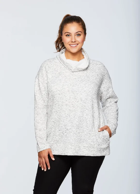 Plus Lumen Cozy Quilted Cowl Neck Sweatshirt Hoodie with Drop Shoulder Relaxed Streetwear Plus Lumen Cozy Quilted Cowl Neck Sweatshirt Hoodie with Drop Shoulder Relaxed Streetwear