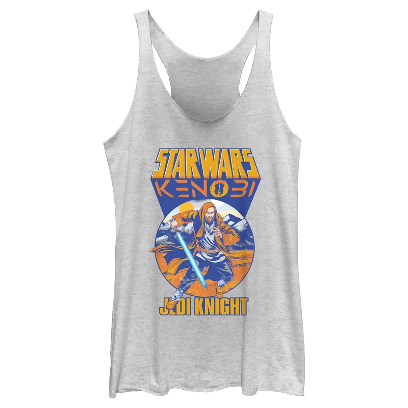 Women's Star Wars: Obi-Wan Kenobi Retro Jedi Knight Racerback Tank Top cherry red tank Women's Star Wars: Obi-Wan Kenobi Retro Jedi Knight Racerback Tank Top cherry red tank