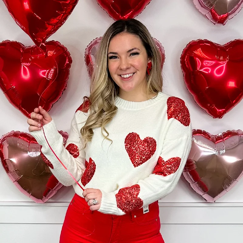 My Heart Shines Knit Long Sleeve Ivory Avery Mae Sweater Top Iron Safe Non-Iron Wrinkle Free My Heart Shines Knit Long Sleeve Ivory Avery Mae Sweater Top Iron Safe Non-Iron Wrinkle Free