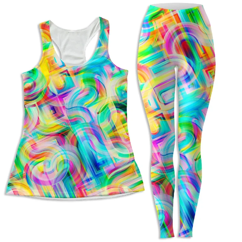 Tropical Nectar Women's Tank and Leggings Combo charcoal tank top