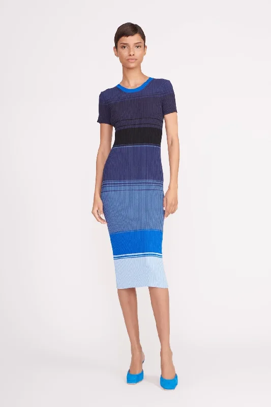 STAUD COLLEEN DRESS - MIDNIGHT GLACIER