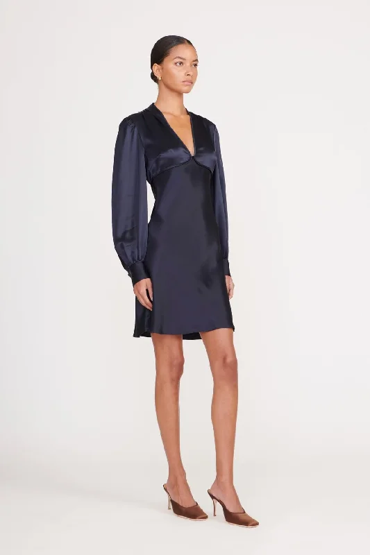 STAUD ROSENDA DRESS - NAVY