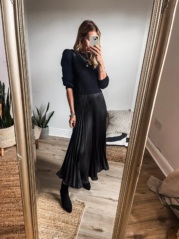 Neat Fit 2-in-1 Pleated Jumper Dress