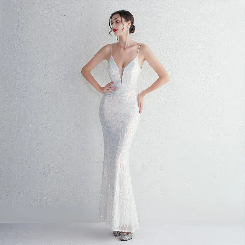 Liana Formal Sequin Charming Scroll Mermaid Dress