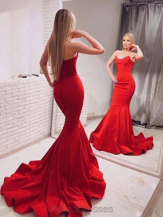 Simple Red Scoop Mermaid Cheap Evening Prom Dresses, Evening Party Prom Dresses cg19751 Simple Red Scoop Mermaid Cheap Evening Prom Dresses, Evening Party Prom Dresses cg19751