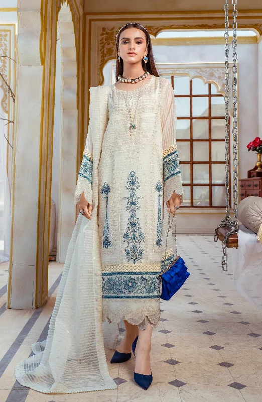 Embroidered Salwar Kameez Trouser Dupatta in Organza Fabric Trousers fashionable chic Embroidered Salwar Kameez Trouser Dupatta in Organza Fabric Trousers fashionable chic