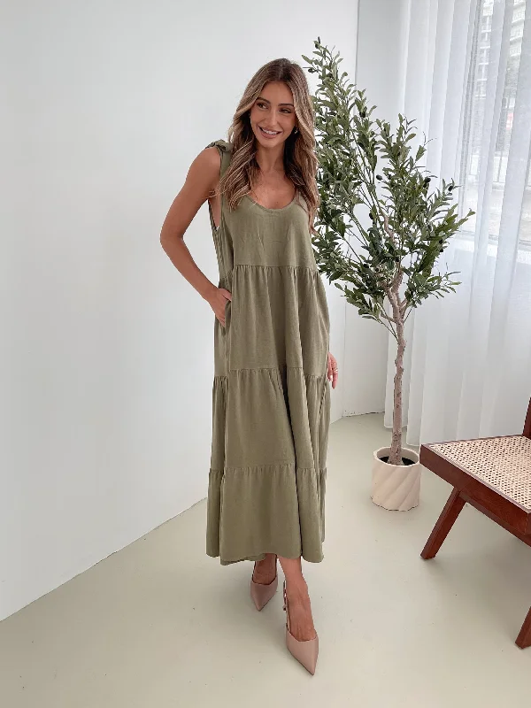 Lydia Dress - Khaki