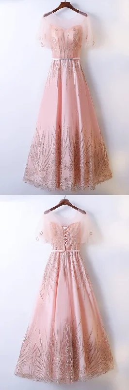 elegant pink long evening dress Prom dress    cg20107
