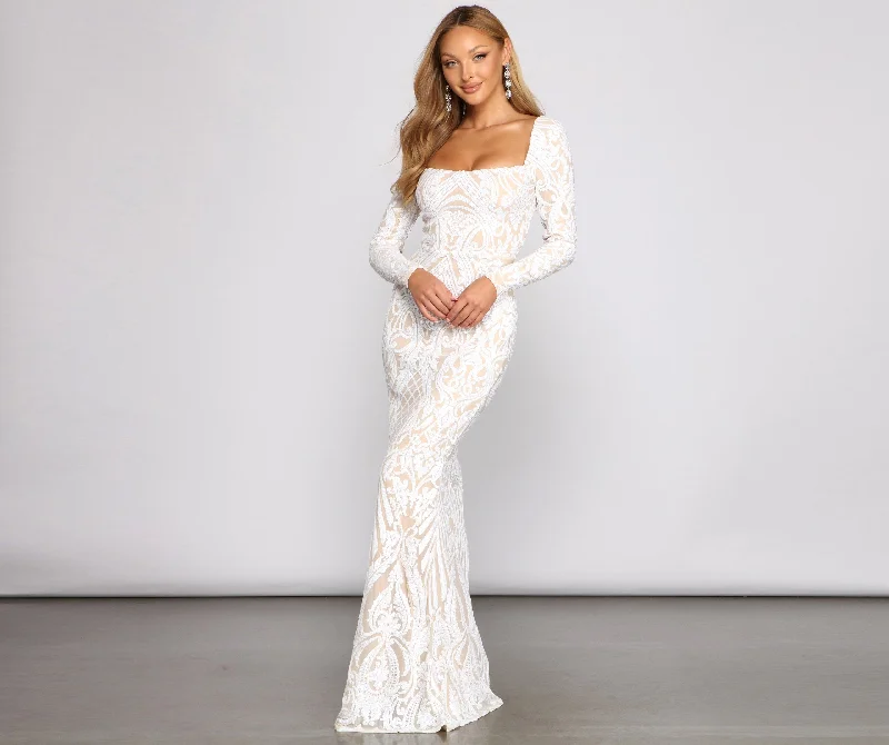 Yesenia Formal Stylish Sequin Mermaid Dress