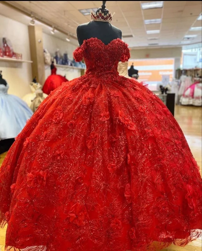 Elegant red Ball Gown Quinceanera prom Dress For Sweet 16    cg19730