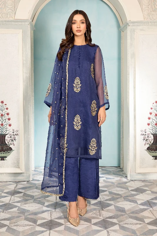 Elegant Pakistani Blue Dress in Kameez Trouser Style Trousers cozy comfortable