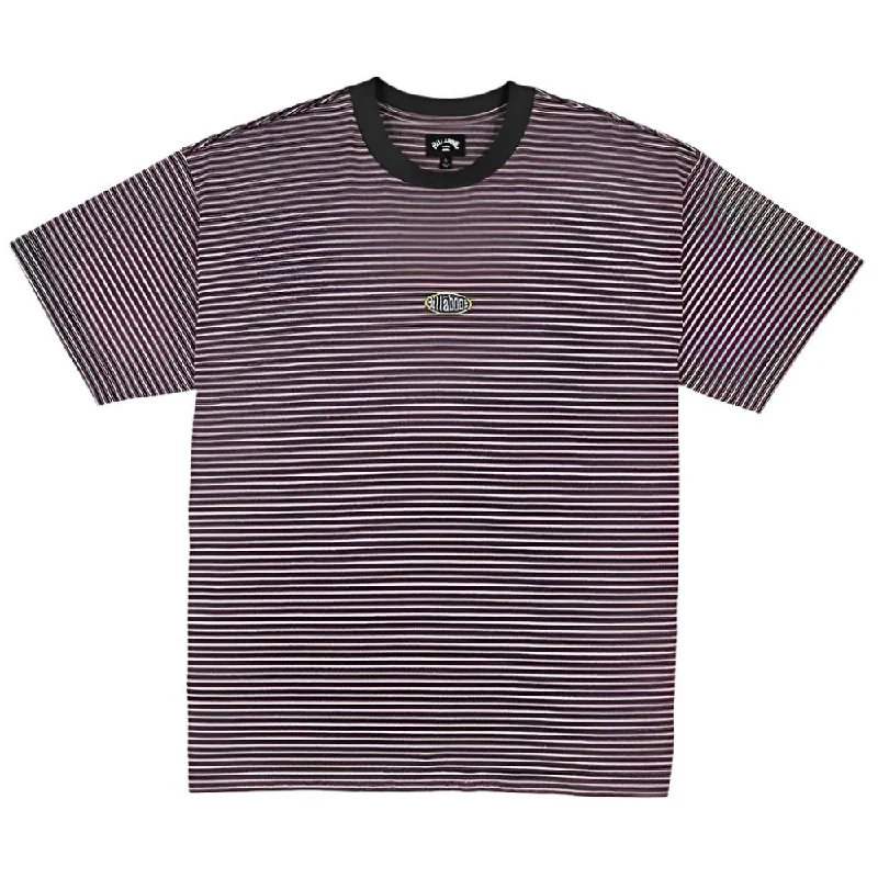 Absense Stripe S/S Tee Basic T-Shirt Crew Neck Short Sleeve
