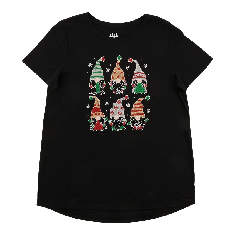 Comfy Cozy Women's Christmas Tee V-Neck T-Shirt Long Sleeve Cotton