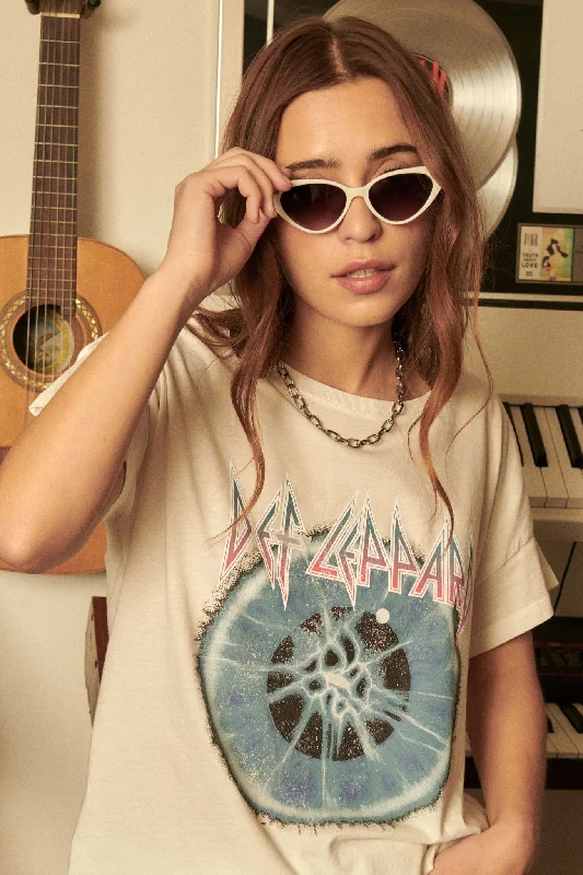Def Leppard Adrenalize Vintage-Print Graphic Tee Ribbed T-Shirt High Neck Heavyweight Def Leppard Adrenalize Vintage-Print Graphic Tee Ribbed T-Shirt High Neck Heavyweight
